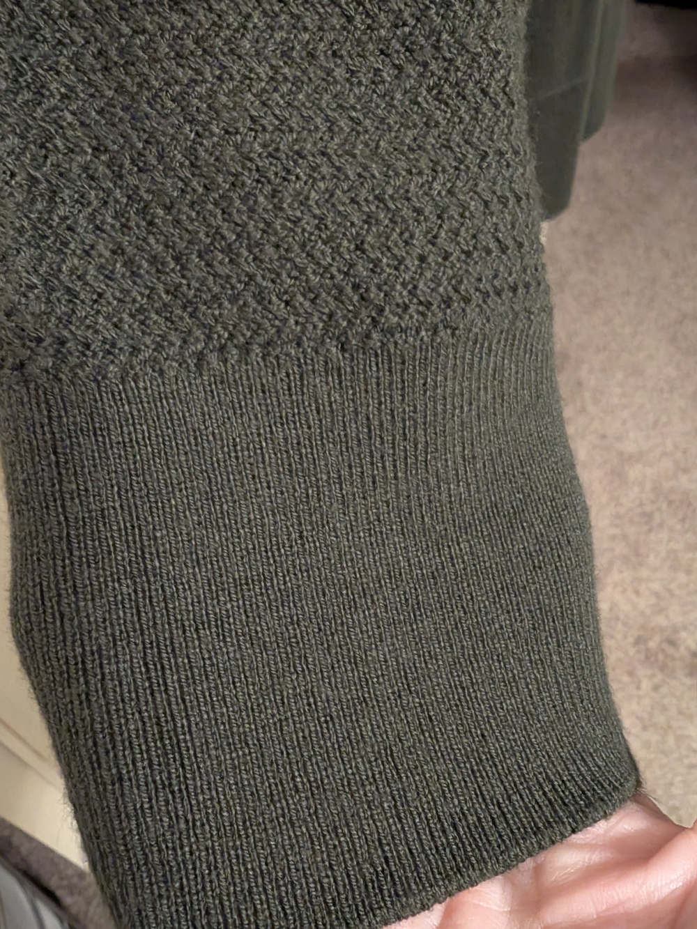 LOFT Olive Knit Long Sleeve Tunic Sweater NWT - Picture 4 of 7